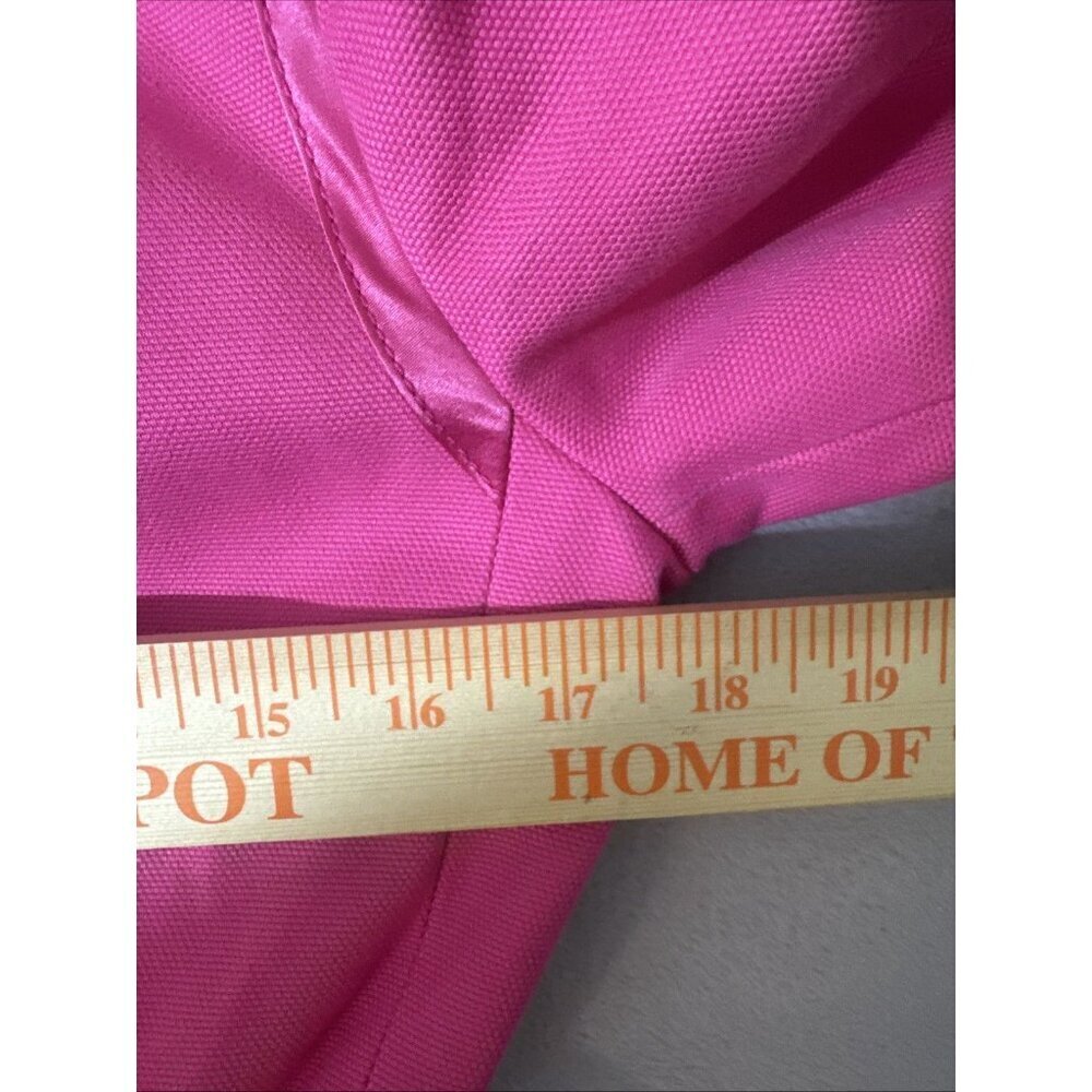 Banana Republic Pink Longline Trench Coat XS Vintage Buttons Jacket Satin Trim - Picture 10 of 15